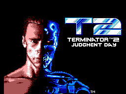 Terminator 2 Judgment Day title screen for Sega Master System